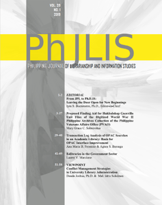 Philippine Journal of Librarianship and Information Studies