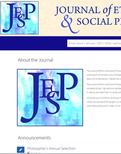 The Journal of Ethics & Social Philosophy